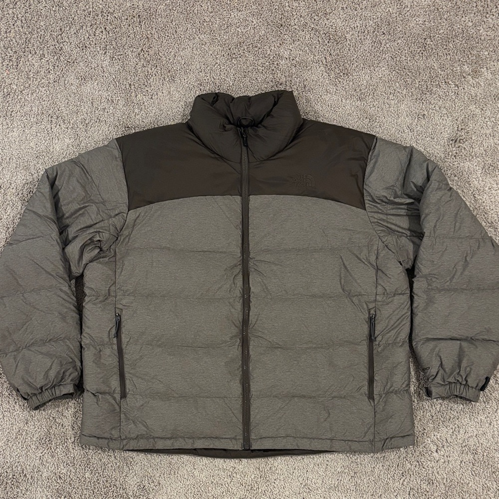 The North Face Charcoal and Black Puffer Jacket